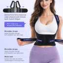 TNDCKP Posture Corrector for Men and Women – Dual-Zone Elastic Design with Adjustable Straps, Helps Improve Posture and Relieve Back Discomfort, Comfortable for Office Wear (Pink, Medium)
