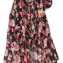 PRETTYGARDEN Women's Fall Dress 2025 Casual Long Sleeve Button Down Belted Boho Floral Flowy Maxi Wedding Guest Dresses M