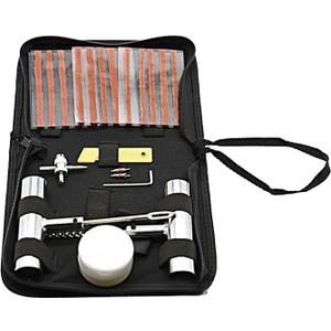 24PCS Car Tire Repair Kit, Heavy Duty Vehicle Emergency Punctures & Plug Flats Patch Tool Box, Automotive Tubeless Tire Repair Assortment, Universal for Sedan, Truck, RV