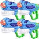Acesfun Water Gun for Kids - Quick Soaking Pump, Long Range, 4 Shooting Modes, No-slip Handle, Leak-free Design, Safe Material, Great Gifts (Green)