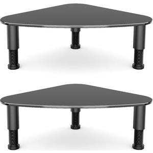 Hemudu 2 Pack Computer Monitor Riser | Triangle Save Space Desktop Corner Stand for Computer Monitor & Laptop Black HD01B-203