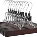 Amazon Basics Wooden Pants Hangers - Cherry, (Pack of 60)