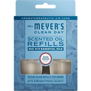 MRS. MEYER'S CLEAN DAY Scented Oil Refills, Rain Water, contains 2 .67 fl oz refills