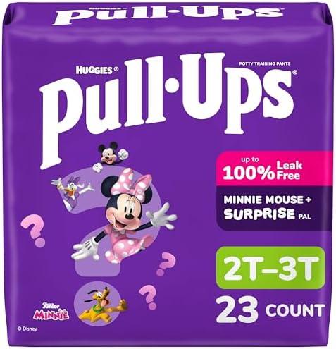 Pull-Ups Girls' Potty Training Pants, Size 2T-3T Training Underwear (16-34 lbs), 23 Count