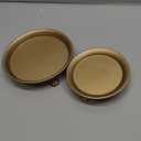 Zonon 2 Pack Brass Color Metal Clawfoot Dish Pedestal Dish Candle Tray Round Clawfoot Candle Holder Decorative Jewelry Stand for Wax Jewelry Ring Trinket Coffee Table Centerpiece Cosmetic Home