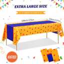 Oudain 3 Pcs Anime Theme Tablecloth 108 x 54 Inches Cartoon Table Covers Yellow Blue and Red Stars Print Table Cloth for Birthday Party Decoration
