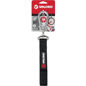 VELCRO Brand Easy Hang Strap | Heavy Duty Outdoor Storage Extension Cords, Cables, Tools, Bikes | Organization for Garden, Shed, RV |, Medium - up to 200 lbs, Black, 1 Count (Pack of 1)