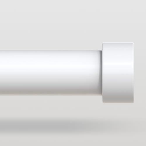 VOIIY White Curtain Rods for Windows 66 to 120 Inch(5.5-10 Feet),1" Diameter Drapery Rods with Modern Style End Cap Finials,Size:36-120 Inch