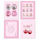 FUQWZ Cowgirl Pink Wall Art Set of 4 (8x10in, Unframed) – Cowgirl Room Decor – Pink Posters for Room Aesthetic(016)