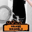 Halloween Bathroom Rugs Black White Bath Mats Skull Nightmare Before Christmas Home Decor Bath Rugs for Bathroom, Bedroom Washable Absorbent Carpet 20"x 32"