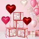 4 Pcs Valentines Day Balloon Box Valentines Day LOVE Balloon Box School Party Decorations Balloons Boxes for School Classroom Bedroom Preschool Party Decorations
