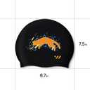 SWAVE Unisex Adult Comfortable Durable Printed Waterproof Silicone Swim Cap (White)