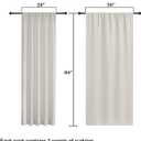 Lecloud Natural Room Darkening Curtains 84 Inches Long 2 Panels Set, Solid Thermal Insulated Curtain Drapes for Living Room Bedroom, Rod Pocket Privacy Window Treatments, 50" W x 84" L