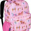 Wildkin 16-inch Kids Backpack  Durable, Padded & Spacious School Bag for Boys & Girls (Horses)