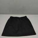 Fisoew Womens Sweatsuits 2 Piece Outfits Quarter Zip Cropped Sweatshirts Casual Mini Skorts Lounge Wear Skirts Sets (Medium, Black)