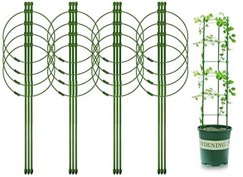 4 Pack Plant Support Cages Tomato Cage for Garden- 36 Inches Adjustable