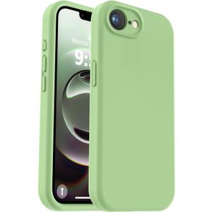 Vooii Compatible with iPhone 16e Case, Liquid Silicone Upgrade [Camera Protection] [Soft Anti-Scratch Microfiber Lining] Shockproof Phone Case for iPhone 16e 6.1 inch - Matcha