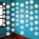 jollylife 12PCS Snowflake Garland Winter Party Wonderland Birthday Decorations - Christmas Snow Flake Streamers Strings Hanging Decor