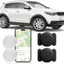 Tracker Device for Vehicles,GPS Car Tracker,No Monthly Fee Anti-Lost Car Locator Works with Find My(iOS Only),Mini Hidden Car Tracker with Magnetic Case (Black,2PCS)