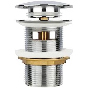 Brass Freestanding Tub Drain, Pop Up Freestanding Tub Drain Plug, Fits Most Freestanding Tub Drain Kits (Chrome)
