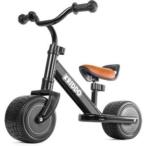 KRIDDO 1-2 Year Old Balance Bike, Mini Cruiser for First Birthday, Black