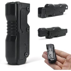 SKEDC Machine Soul Fidget Toy for Adults, Metal Fidget Slider Fidget Clicker Toy, Simulated Loading&Ratchet Play Stress Relief Toys Adults ADHD Tools Cool Gadgets for Men (Black)