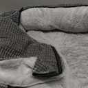 Dog Beds for Up to 20 lbs Dogs, Small Rectangle Puppy Beds Featuring Cave Hooded Blanket & Non-Slip Bottom, Comfy Anti-Anxiety Pet Beds for Dogs, Warm and Machine Washable (20 inches, Grey)