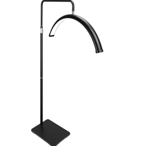 【Larger & Brighter】 Eyelash Lamp - Dimmable LED Floor Lash Light for Eyelash Extensions, Salon SPA, Esthetician, Tattoo Artists - Rotating Half-Moon Head, Shadowless Lighting, Adjustable Brightness