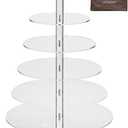 Jusalpha® 8 Tier Wedding Party Acrylic Round Cake Stand/Cupcake Stand Tower/Dessert Stand/Pastry Serving Platter/Food Display Stand for Big Event (8RF)