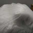 Litanika White Comforter Queen Size Set, 3 Pieces Ruffle Shabby Chic Farmhouse Women Vintage Aesthetic Bedding Set & Collections, Winter Fluffy Microfiber