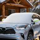 Windshield Cover for Ice and Snow, Car Front Window Protector, Frost and Snow Shield for Winter Weather, Easy Install Magnetic Snow Guard, Durable Waterproof Auto Windshield Cover (M)