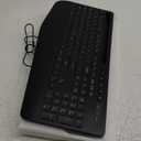 Wireless Keyboard and Mouse Combo - 9 Backlit Effects, RGB, Ergonomic Wrist Rest, Phone Holder, 2.4G Full Size, Rechargeable, Sleep Mode, Quiet Keyboard Set for Computer, PC, Laptop, Mac, Windows (Classic Black)