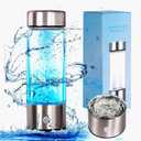 Hydrogen Water Bottle,Portable Hydrogen Water Generator Machine, Improve Water in 3 Minutes Quick Electrolysis, Suitable for Home, Office, Travel, Daily Drinking (Silver)