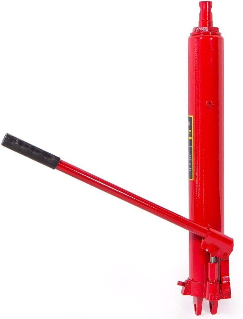 XtremepowerUS 8 Ton Capacity Long Hydraulic Ram Jack Engine Lift Hoist Manual Cherry Picker w/Handle