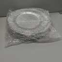 WUWEOT 12 Pack Charger Plates, 12.7" Round Plastic Reef Plate Chargers with Flora Reef Design for Wedding Dinner Party Decoration (Silver)