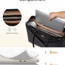 LOVEVOOK Laptop Tote Bag for Women with Large Cup Holder, 16 Inch PU Leather Work Bag Teacher Tote Bag, Waterproof Computer Bags Business Office Briefcase Handbag