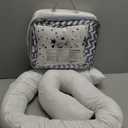 Baby Lounger | Organic Cotton Infant Lounger| Reversible, Adjustable & Portable Floor Lounger |Supervised Use | Soft, Breathable, Washable Cover - Star Collection (Blue)