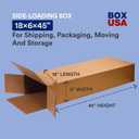 BOX USA Moving Side Loading Boxes Large, 18"L x 6"W x 45"H 5-Pack | Corrugated Cardboard Box for Packing, Shipping and Storage, Kraft