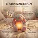 Breathing Stuffed Animal Bunny - 17 Inch Rainbow Anxiety Plush for Kids - Light Up Sleep Aid Toy with Soothing Sound - Calming Stress Relief Easter Gifts