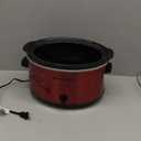 Elite Gourmet MST-900RXT# Electric Ceramic XL Jumbo Slow Cooker, Adjustable Temp, Entrees, Sauces, Stews & Dips, Dishwasher Safe Glass Lid & Crock, 8.5Qt, Metallic Red