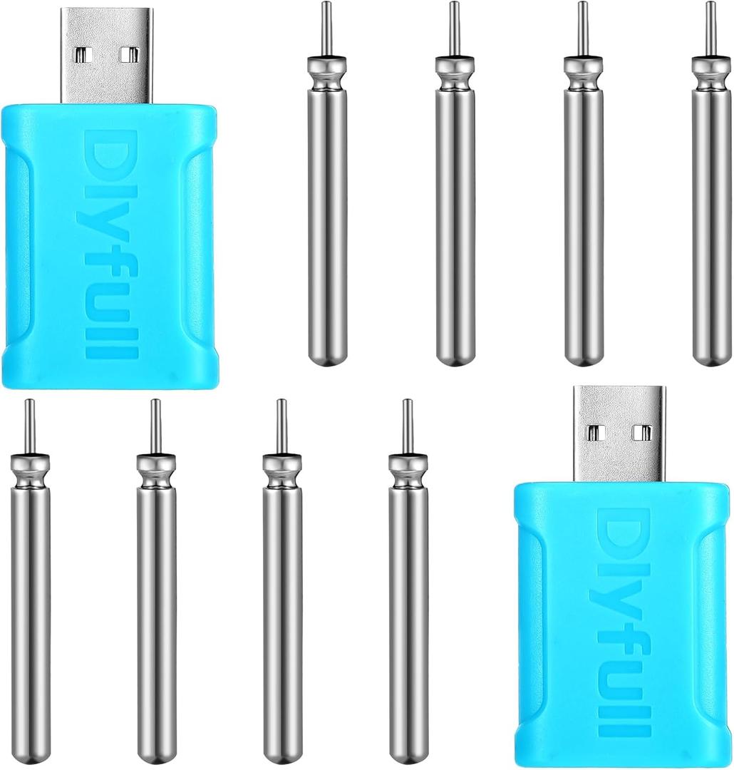 Copkim 8 Pcs Fishing Bobbers Battery Rechargeable and 2 Pcs Float Battery Charger Lighted up Night Bobber Batteries Night Fishing Accessories Tackles