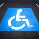 Handicap Parking Stencil, 36"x36" Reusable Silicone Parking Lot Stencils for Disabled for Painting, 1mm Thickness, Foldable & Flexible, Ideal for Asphalt, Concrete, and Pavement Making