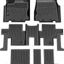 VIWIK Floor Mats Fit for Nissan Pathfinder 7 Seat 2013-2020 / QX60/ 2013 JX35 2014-2020, Car Mats All Weather Custom Floor Liners Full Set Include 1st 2nd 3rd Row, Automotive Floor Mats TPE Black