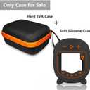 JCHPINE Hard Case and Silicone Cover for JBL Clip 5 Ultra Portable Bluetooth Speaker Accessories, Soft Silicone Case for JBL Clip 5 Speaker Stand Up Holder (Black)
