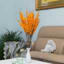 UiiziC Artificial Flowers Jasmine 8 PCS 31"/80cm Faux Plants Bulk Fake Flower Bouquet for Vase Fillers Floral Arrangement Wreath Wedding Party Bouquets Garden Centerpieces Decor (Orange)