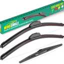 26" 16" 14" Windshield Wiper Blades Replacement for Toyota Venza 2021 2022 2023 2024 Premium All Weather Front Rear Wipers Set - OEM Quality (Pack of 3)