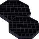 Drip Trays 6" Coffee Countertop Octagon Drip Tray Black Plastic Coffee Drip Tray With Honeycomb Grid, Pack of 2 (2 Pcs 6")