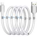 Magnetic Charging Cable,(3FT) Super Organized Charging Magnetic Absorption Nano Data Cable for Galaxy S21/S20 Ultra S10 S10E S9 Note 20 10 9 8 Pixel, LG V30 G6, Nintendo Switch, OnePlus 5 etc (3 ft)