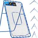 Volleyball Baseball Rebounder Net, Softball Rebounder Pitchback Net Quick Adjustments, Quick Adjustments Lacrosse Bounce Back Practice Equipment, Ideal for Outdoor Indoor and Backyard Training (6FTx4FT)