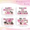 Thyle 4 Pcs Galentines Day Decorations Wooden Table Decor Happy Galentines Sign Centerpiece Photo Props for Bestie Friends Valentines Party Supplies Accessories